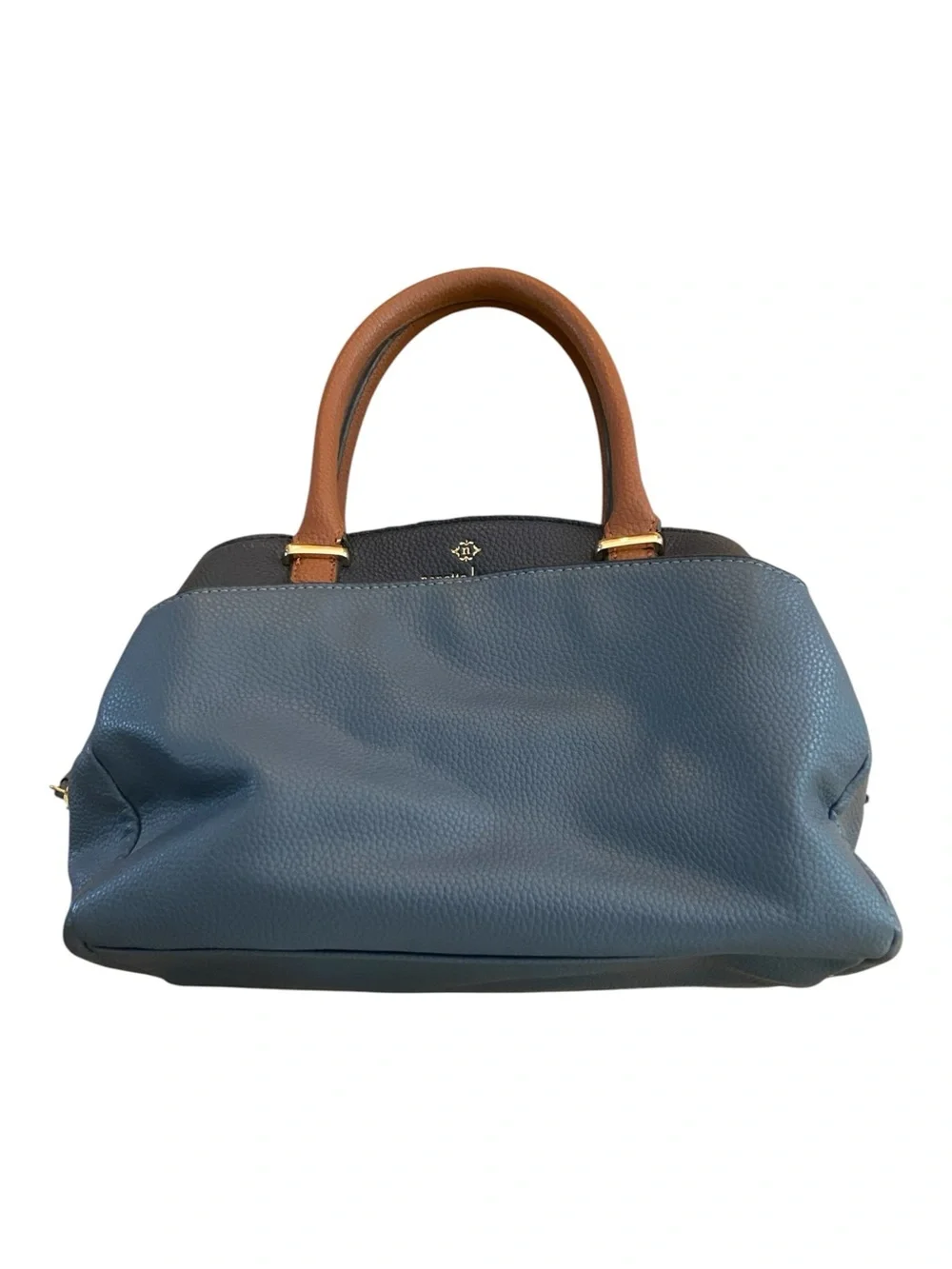 Nanette Lepore Blue Satchel with Brown Handles